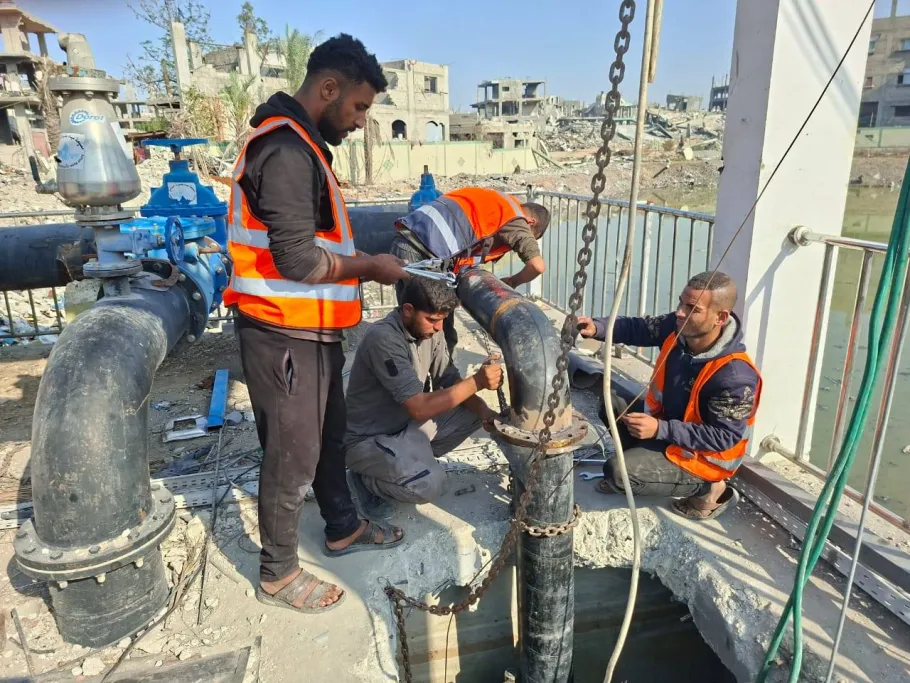 البدء في إجراء أعمال صيانة لحوض تجميع مياه الأمطار (الصفطاوي)